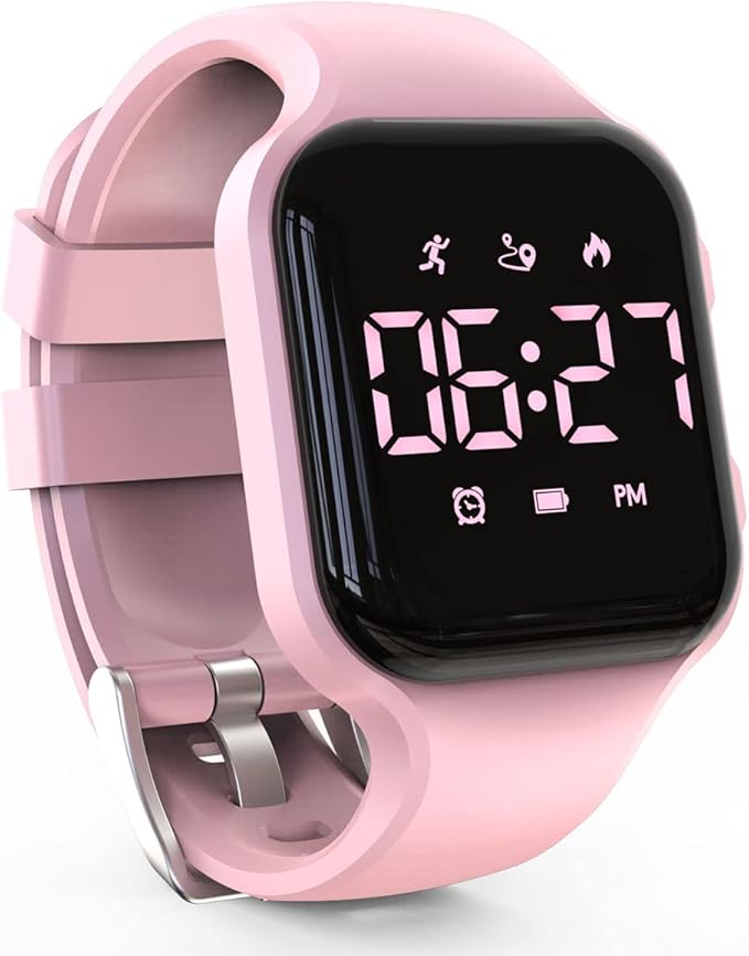LED Kids Multifunction Steps Counting Watch, Digital Watch, Non-Bluetooth Pedometer Watch, Stopwatch, Alarm Clock, Calories for Women Children Girls Boys