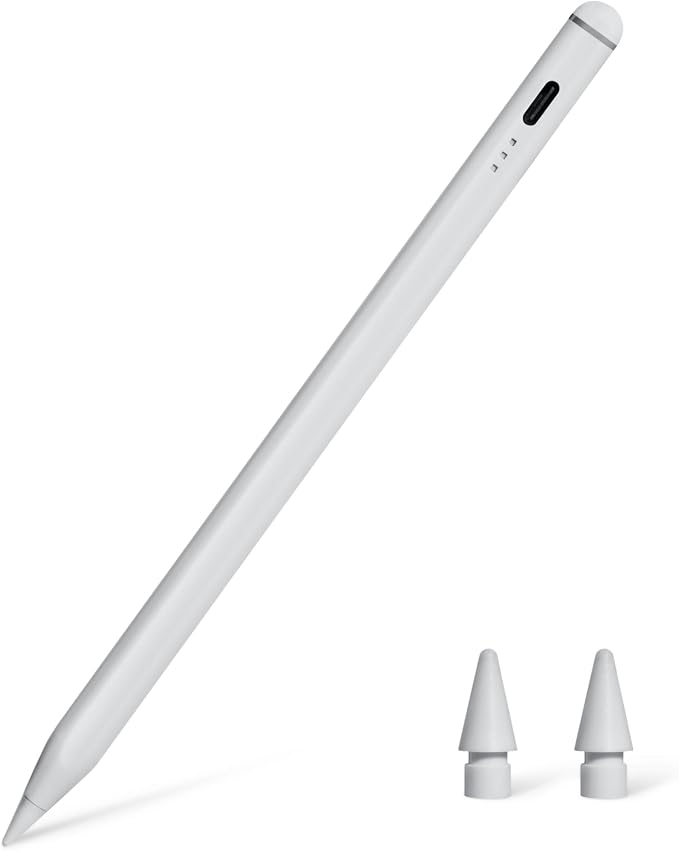 Amazon Basics Stylus Pencil Compatible with iPad 10th Generation (2018-2025), Pen with Palm Rejection