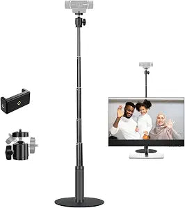 JCWINY Webcam Stand, 28 Inch Web Cam Stand for Desk, Adjustable Webcam Mount Camera Stand for Logitech Webcam C922 C930e C920S C920 C615 C960 C920x BRIO 4K NexiGo N60 and Others