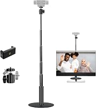 JCWINY Webcam Stand, 28 Inch Web Cam Stand for Desk, Adjustable Webcam Mount Camera Stand for Logitech Webcam C922 C930e C920S C920 C615 C960 C920x BRIO 4K NexiGo N60 and Others - Image 1