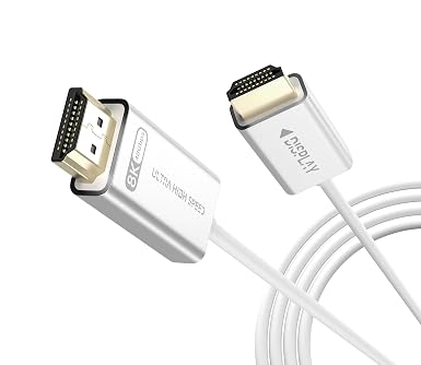 Fiber Optic HDMI 2.1 Cable 10ft-48Gbps Ultra High Speed,8K@60Hz 4K@120Hz,HDCP 2.3,Dynamic HDR-Compatible with RTX 4090,PS5, Box,Samsung TV,Projectors-Slim White HDMI Calbe - Image 3