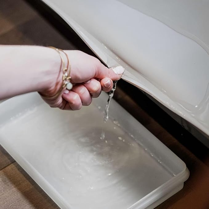 BASIN - Heavy Duty Under Sink Mat - Original Silicone Under Sink Mats - Under Sink Tray - Cover Kitchen Cabinet Liner Taupe 34.25x22