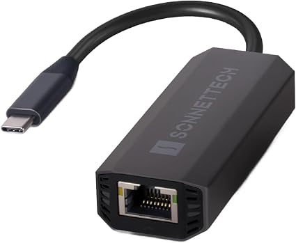 Sonnet Solo5G USB-C 5Gb Ethernet Adapter RJ45 Mac Windows Linux Thunderbolt
