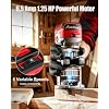 AVID POWER 6.5 Amp 1.25 HP Compact Router Tools for Woodworking, Fixed Base Wood Router with Trim Router Bits, 6 Variable Speeds, Edge Guide, Roller Guide, Dust Hood (Red, 65mm) - Image 10
