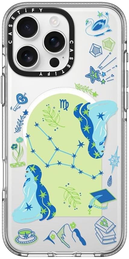 CASETiFY Clear iPhone 16 Pro Max Case [Not Yellowing / 6.6 ft. 3X Military Grade Drop Protection/Compatible with Magsafe] - Virgo - Clear