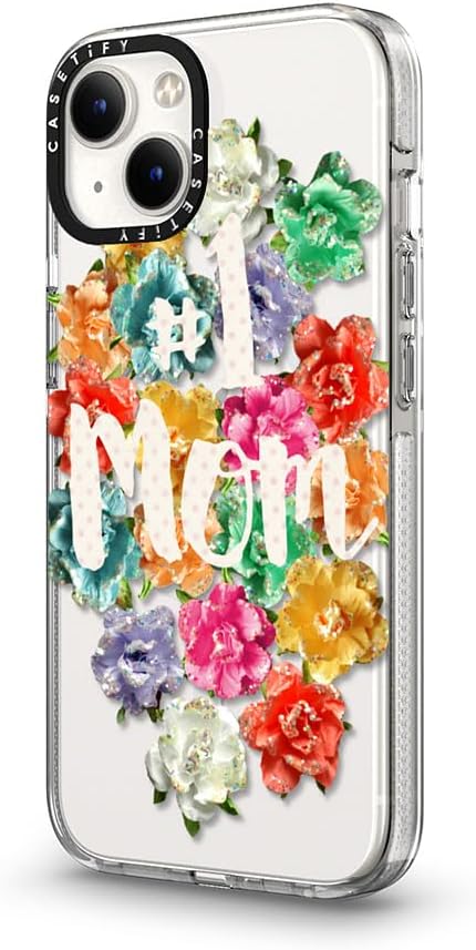CASETiFY Clear iPhone 14 Case [Not Yellowing / 6.6 ft. 3X Military Grade Drop Protection/Compatible with Magsafe] - #1 Mom - Clear