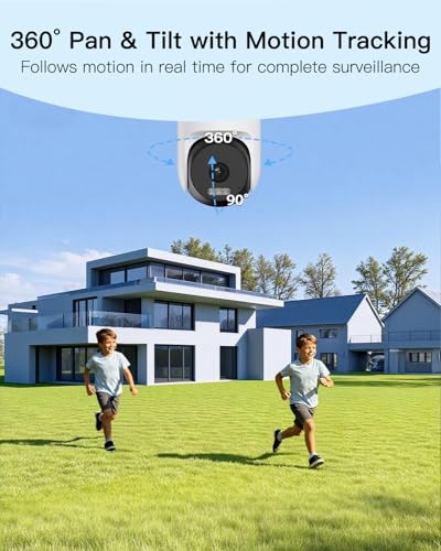 VIMTAG Pan/Tilt Outdoor Security Camera, 2.5K 4MP WiFi Home CCTV Camera, 360° View & Motion Tracking, Color Night Vision, 2-Way Audio, AI Detection Alarm, IP66, Cloud & SD Card Sto - Image 4