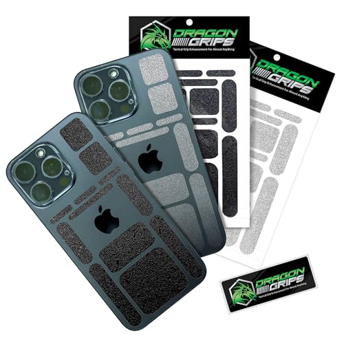 Dragon Grips 13pc Rubber Grip Tape, Non-Slip Adhesive Phone Grip Stickers