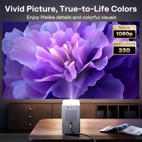 Aurzen Roku TV D1R Cube Smart Outdoor Projector with WiFi and Bluetooth