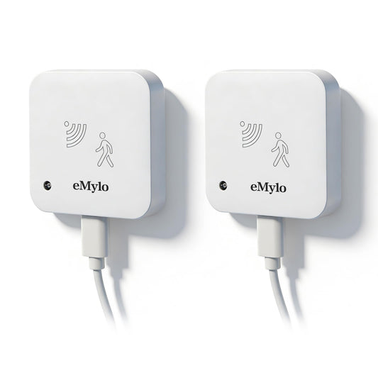 eMylo WiFi Presence Sensor 2 Pack 24GHz mmWave Radar with Lux Light Sensor
