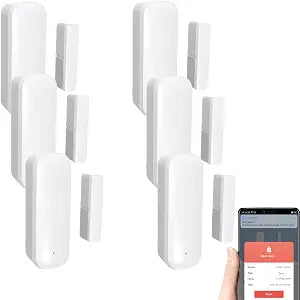 Mengshen 6 Pack WiFi Door Sensor Smart Window Door Alarm Door Open Detector