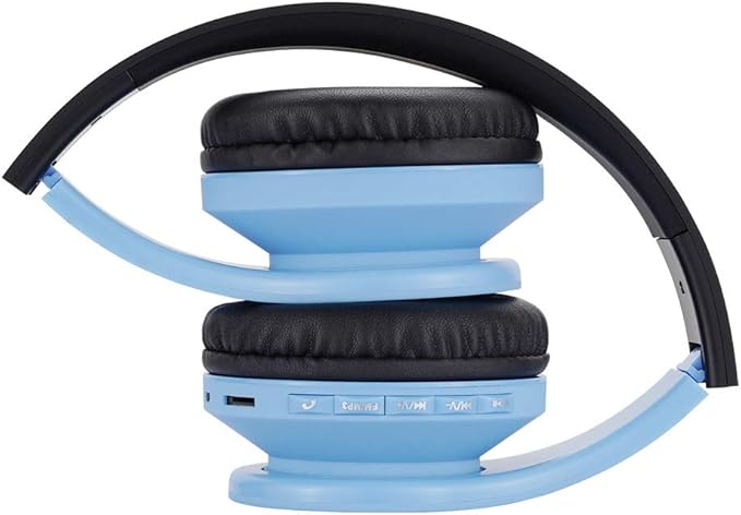 PowerLocus Bluetooth Headphones for Kids, Wireless Foldable Headphones Over Ear, Headphone with Microphone, 85DB Volume Limit, Wireless and Wired Headset with Micro SD, FM for Cellphones, Tablets, PC