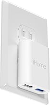 iHome Slim 2-Port USB Wall Charger, Flat Multiport Travel Plug Adapter