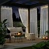 Eclipse Starlight Light Up Sheer Hookless Grommet Curtain Lights, Bedroom Room Divider or Outdoor Patio, 1 Panel, 63 in x 52 in Curtain, White