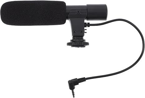 TEHAUX Camera Microphone for DSLR Camera Digital Voice Tube High Sensitivity Recording Mic for Interviews Vlogging and Photography Compatible with Phones and Cameras
