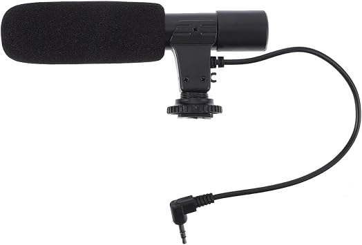 TEHAUX Camera Microphone for DSLR Camera Digital Voice Tube High Sensitivity Recording Mic for Interviews Vlogging and Photography Compatible with Phones and Cameras