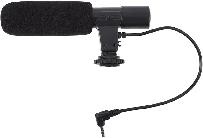 TEHAUX Camera Microphone for DSLR Camera Digital Voice Tube High Sensitivity Recording Mic for Interviews Vlogging and Photography Compatible with Phones and Cameras