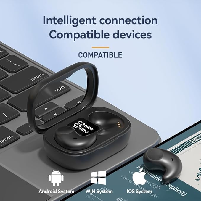 Bluetooth Earbuds,Wireless Sleep Ear Buds,Invisible Noise Cancelling Headphones,Bluetooth 5.4 Sleeping Headset for Side Sleepers Small Ears Canal,Discreet in-Ear Tiny Earphones,for Samsung/Android