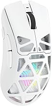 Aula SC620 Wireless Gaming Mouse, Tri-Mode 2.4GHz/USB-C/BT5.3 Computer Mouse with 12000 DPI, Programmable Macro Gamer Mouse with Rapid Fire Key, RGB Light White Gaming Mice for PC/Laptop/Mac - Image 1