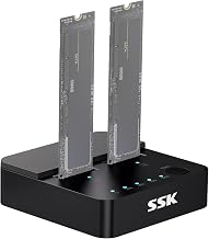 SSK NVMe & SATA SSD Cloner M.2 Duplicator Dual Bay Dock SSD to USB Adapter - Image 1