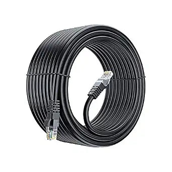 Maximm Cat6 Ethernet Cable 50 Ft, 10 Gbps 550 MHz, Snagless RJ45, Black