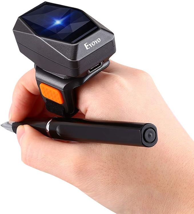 Eyoyo Mini Wearable 2D 1D QR Bluetooth Finger Ring Barcode Scanner