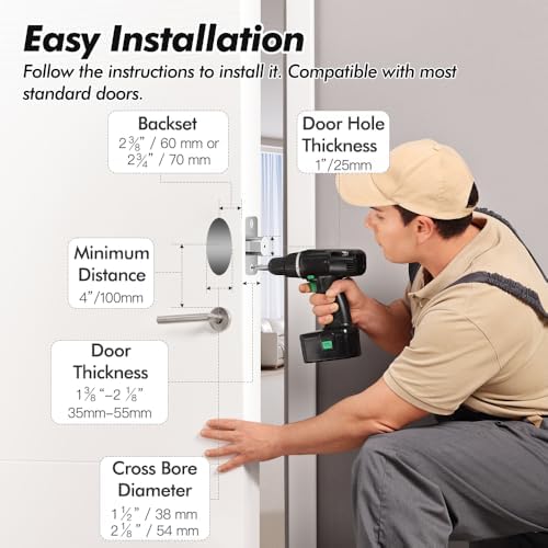 Keyless Entry Door Lock, Smart Lock for Front Door w - Image 6