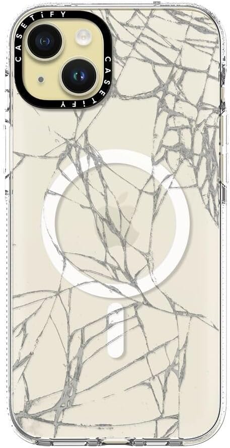 CASETiFY Clear iPhone 15 Plus Case [Not Yellowing / 6.6 ft. 3X Military Grade Drop Protection/Compatible with Magsafe] - Broken - Clear