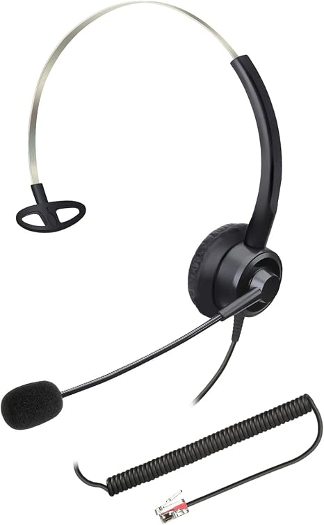 Callez Phone Headsets RJ9 with Noise Cancelling Mic for Polycom VVX Phones