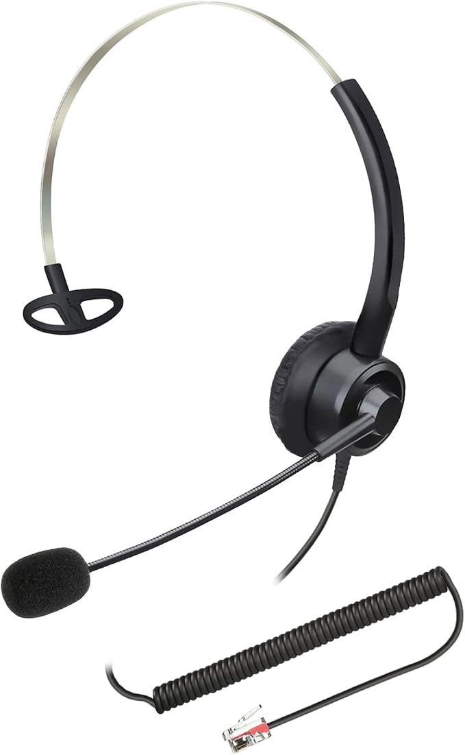 Callez Phone Headsets RJ9 with Noise Cancelling Mic for Polycom VVX Phones
