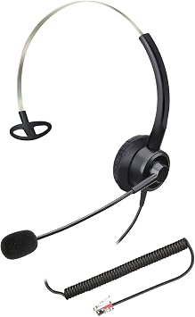 Callez Phone Headsets RJ9 with Noise Cancelling Mic for Polycom VVX Phones