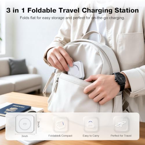 3 in 1 Wireless Charging Station for Apple,Foldable | Wireless Charger - Image 7