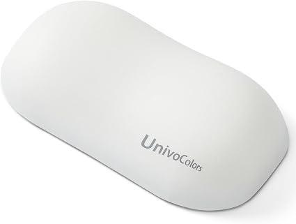 UnivoColors Design-Wave Wrist Rest, Artificial Sheepskin+Memory Foam+Ergonomic+Anti-Slip Gel, Resilience Support During Work and Gaming,Mouse Accessory,White