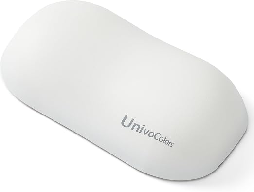 UnivoColors Design-Wave Wrist Rest, Artificial Sheepskin+Memory Foam+Ergonomic+Anti-Slip Gel, Resilience Support During Work and Gaming,Mouse Accessory,White