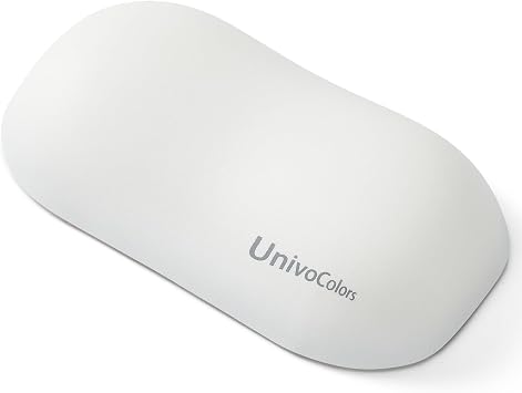 UnivoColors Design-Wave Wrist Rest, Artificial Sheepskin+Memory Foam+Ergonomic+Anti-Slip Gel, Resilience Support During Work and Gaming,Mouse Accessory,White