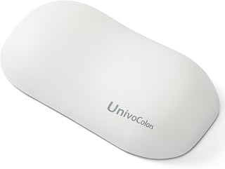 UnivoColors Design-Wave Wrist Rest, Artificial Sheepskin+Memory Foam+Ergonomic+Anti-Slip Gel, Resilience Support During Work and Gaming,Mouse Accessory,White