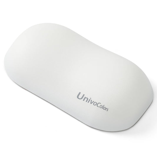 UnivoColors Design-Wave Wrist Rest, Artificial Sheepskin+Memory Foam+Ergonomic+Anti-Slip Gel, Resilience Support During Work and Gaming,Mouse Accessory,White