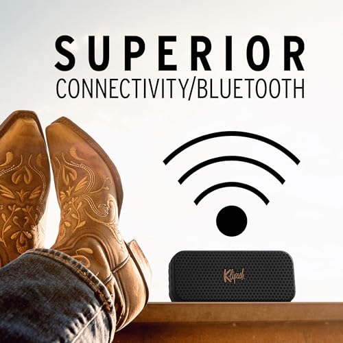 Klipsch Nashville Portable Bluetooth Speaker with a 2.25" full range drivers for 360 degree audio, IP67 dust and waterproof rating, 24 hours of playtime for a premium live concert experience