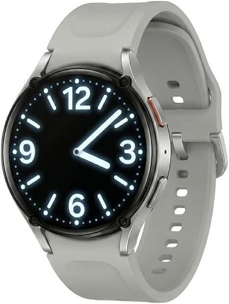 Samsung Galaxy Watch 7 (44mm) AI Smartwatch w/ 1.5" AMOLED, Wear OS 5, Wi-Fi, Bluetooth, Heart Rate, Sleep Apnea & GPS Fitness Tracker, International Model L310 (w/Fast Charger, Silver)