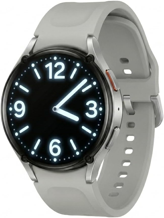 Samsung Galaxy Watch 7 (44mm) AI Smartwatch w/ 1.5" AMOLED, Wear OS 5, Wi-Fi, Bluetooth, Heart Rate, Sleep Apnea & GPS Fitness Tracker, International Model L310 (w/Fast Charger, Silver)