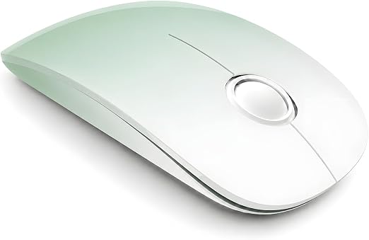 RAPIQUE Wireless Mouse,Dual Bluetooth+2.4Ghz,Type C Charging,Green Gradient