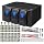 weideer 3 Gang Rocker Switch Box Blue LED 12V 24V DC Rocker Switch Panel with Night Glow Stickers for Car Trucks Boats RVs