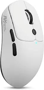 RK ROYAL KLUDGE MO1 Wireless Mouse, 55g Ultra-Lightweight Computer Mice, 6 Programmable Buttons, 2.4GHz/Bluetooth/Wired, 6000 DPI Optical Sensor, White