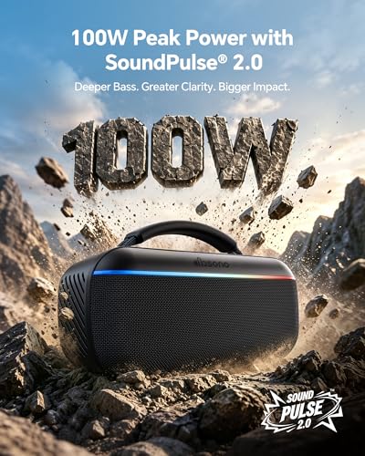 dbsono Bluetooth Speaker Portable Wireless, 100W Pea - Image 3