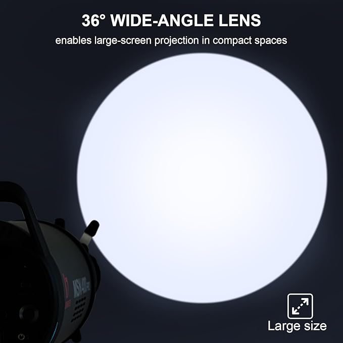 WELLMAKING Bowens Mount Optical Snoot Conical S-290 Kit. Adjustable Focus, 36° Lens, Aperture Modifier, 4 Color Filters, and 12 Gobos; for Photography, LED and Strobe Light, Studio Video Artist