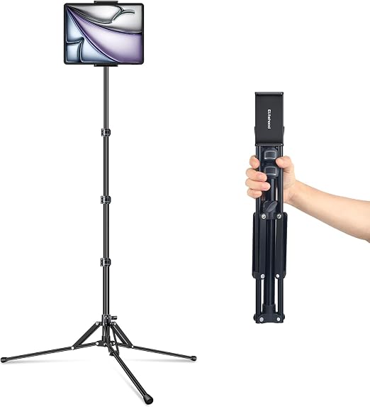 elitehood 65in Portable & Lightweight Aluminum iPad Tripod Stand for Music