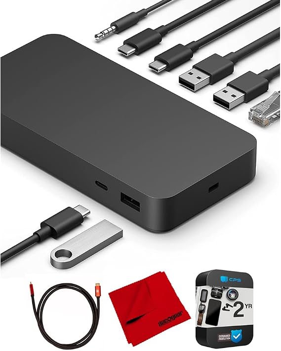 Microsoft T8H-00001 Surface Dock Thunderbolt 4 Docking Station Bundle