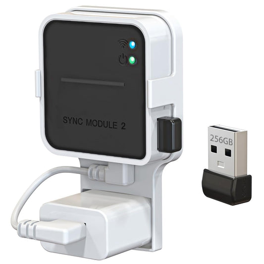 256GB USB Flash Drive with Outlet Wall Mount for Blink Sync Module 2, 1Pack