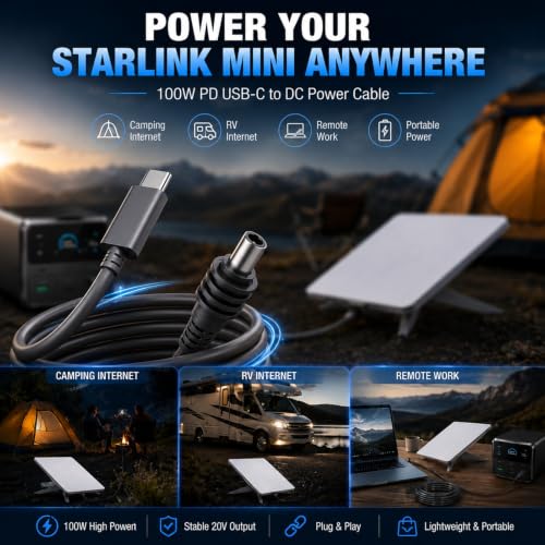 Starlink Mini Cable 10.2FT, 18AWG Waterproof Starlin | Charging & Powe - Image 3