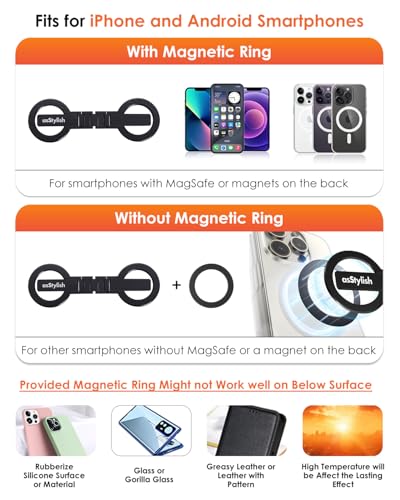Twins Carry: Magnetic Dual-Phone Holder for iPhone & Android | Lightweight Solution for Professionals, Travelers & Gamers | Manage 2 Mobile Phones for Work, Personal Use (Black, General)